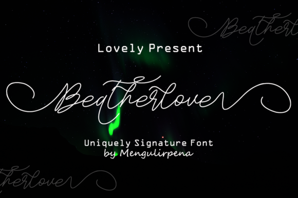 Beatherlove: A Script Font for Editorial Elegance