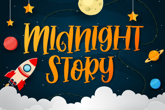 Midnight Story: A Handwritten Font for Creative Crafters