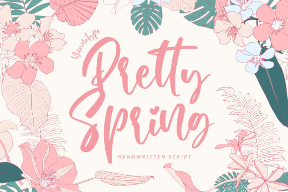 Pretty Spring: A Script Font That Elevates Digital Branding