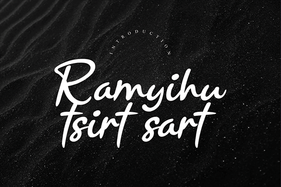 Ramyihu Tsirt Sart: A Script Font for Editorial Design